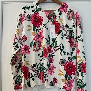 Lilly Pulitzer Salima Sweater in Coconut safari sanctuary